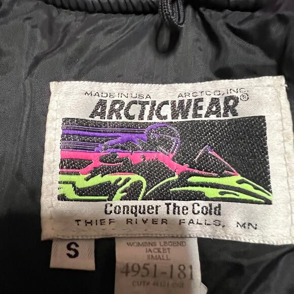 Vintage Arctic Cat Ski Jacket Arcticwear Coat Womens Small USA Snowmobile - Picture 9 of 11
